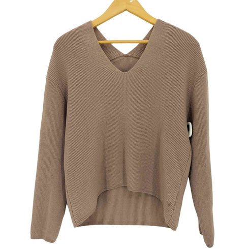 クラネ CLANE V-NECK BACK DROP KNIT TOPS レディース 0
