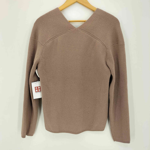 クラネ CLANE V-NECK BACK DROP KNIT TOPS レディース 0