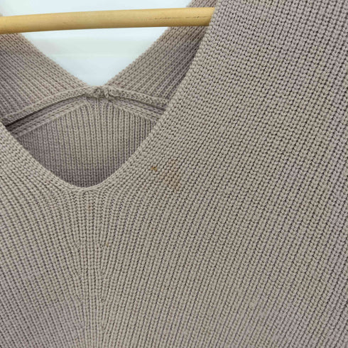 クラネ CLANE V-NECK BACK DROP KNIT TOPS レディース 0