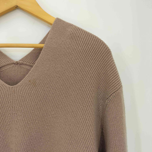 クラネ CLANE V-NECK BACK DROP KNIT TOPS レディース 0