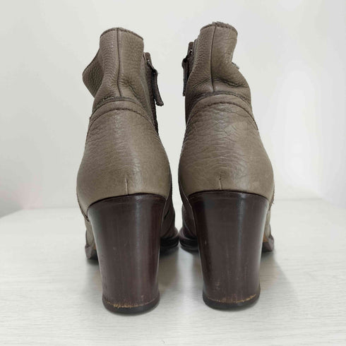 HENRY CUIR サイドジップ ヒールブーツ レディース 36
