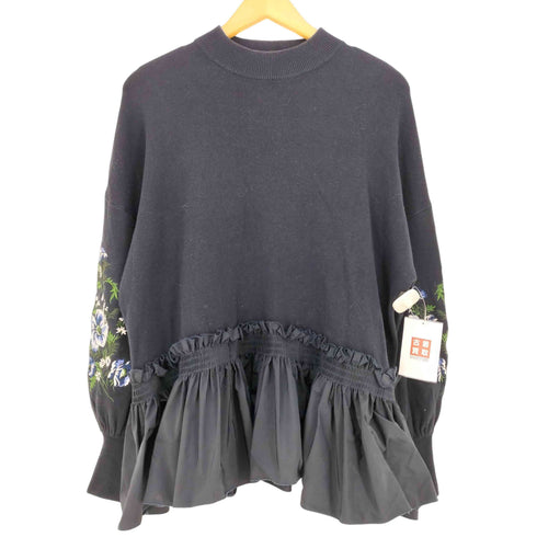 クラネ CLANE EMBROIDERTY FRILL KNIT TOPS レディース 2