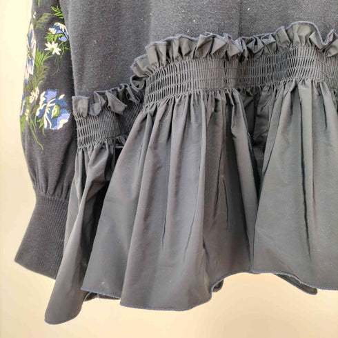 クラネ CLANE EMBROIDERTY FRILL KNIT TOPS レディース 2