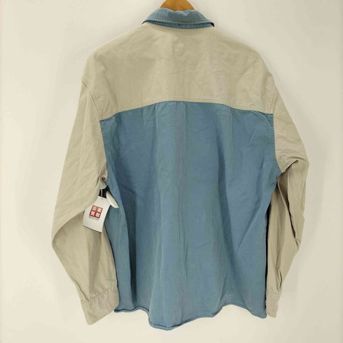 ギャップ Gap 90S デカタグ PWR 企業ロゴ ワッペン バイカラー ジップアップ ワーク ジャケット メンズ import:L