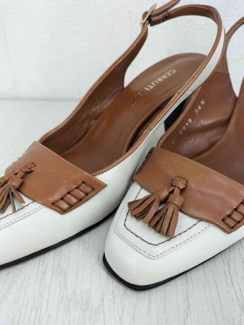 チェルッティ CERRUTI 1881 バックストラップ タッセル サンダル レディース 35 1/2