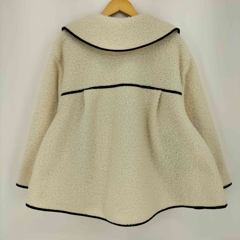 ナチュラルクチュール natural couture 24aw ビッグ衿ループブークレショートコート レディース FREE