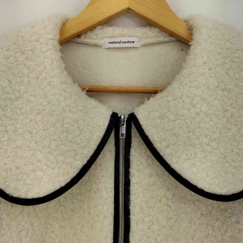 ナチュラルクチュール natural couture 24aw ビッグ衿ループブークレショートコート レディース FREE