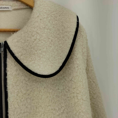 ナチュラルクチュール natural couture 24aw ビッグ衿ループブークレショートコート レディース FREE