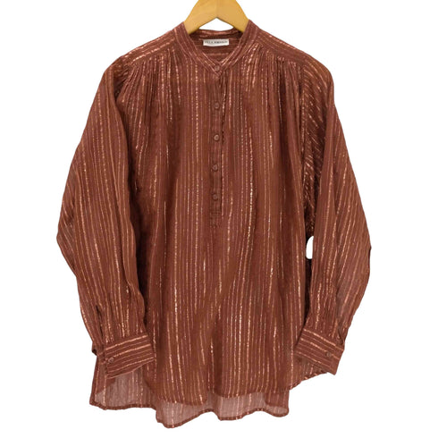 ウラ ジョンソン ulla johnson ラメストライプ プルオーバーシャツ レディース 2