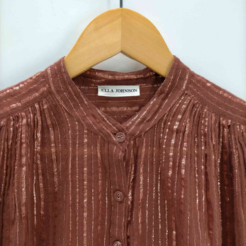 ウラ ジョンソン ulla johnson ラメストライプ プルオーバーシャツ レディース 2