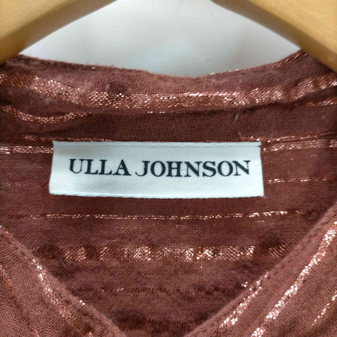 ウラ ジョンソン ulla johnson ラメストライプ プルオーバーシャツ レディース 2