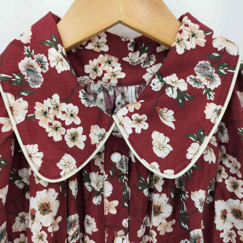 anm 小花柄 ギャザーワンピース elegance レディース JPN:S