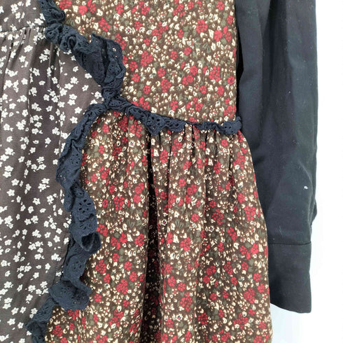ロンダ LONDA フリルパッチワークデザイン ワンピース レディース S