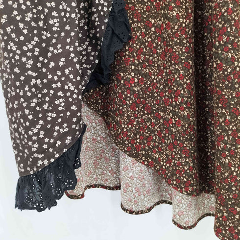 ロンダ LONDA フリルパッチワークデザイン ワンピース レディース S