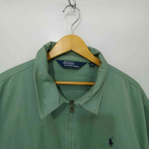 ポロバイラルフローレン Polo by RALPH LAUREN 90s ポニー刺繍 三角タグ コットン スウィングトップ ジャケット メンズ import:XXL