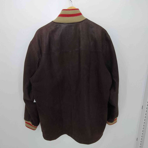 OUT OF CURIOSITY 羊革 ラムレザー ジップアップ ブルゾン メンズ import:L