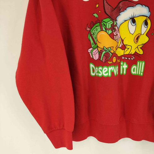 LOONEY TUNES 90S フロントプリントクルーネックスウェット メンズ