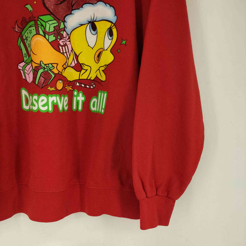LOONEY TUNES 90S フロントプリントクルーネックスウェット メンズ