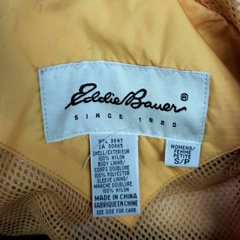 エディーバウアー Eddie Bauer 90S 白タグ ナイロンジップアップパーカー レディース import:S