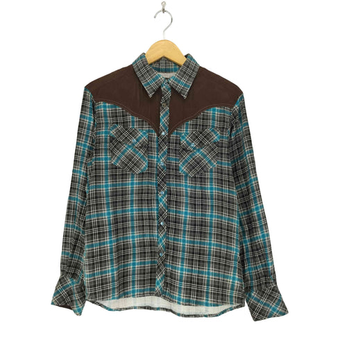 IVANHOE COLLECTION チェック切替ウエスタンシャツ メンズ M