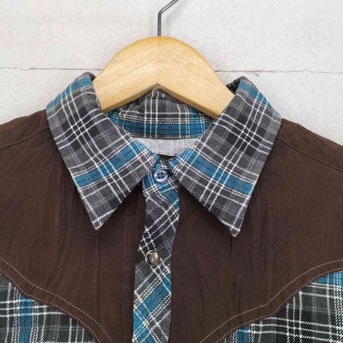 IVANHOE COLLECTION チェック切替ウエスタンシャツ メンズ M