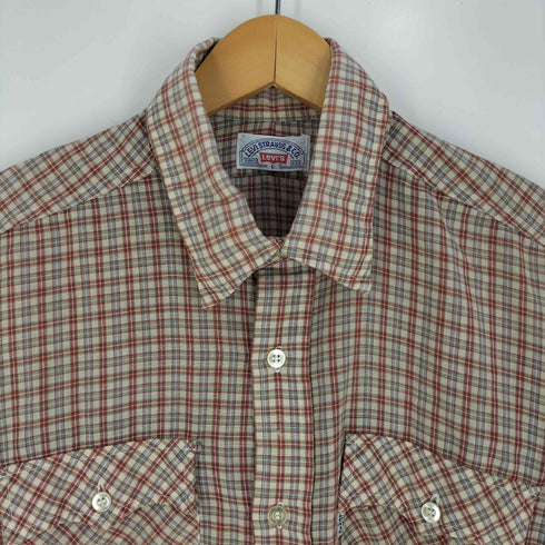 リーバイス Levis 70S 白タブ ガーゼ チェック レギュラーカラーシャツ メンズ import:L