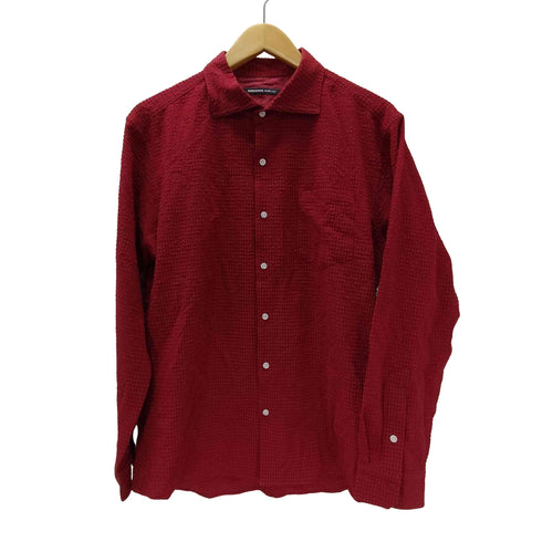 ハイダウェイニコル HIDEAWAYS NICOLE 3Dドットメッシュサッカーシャツ シアサッカー メンズ JPN:48