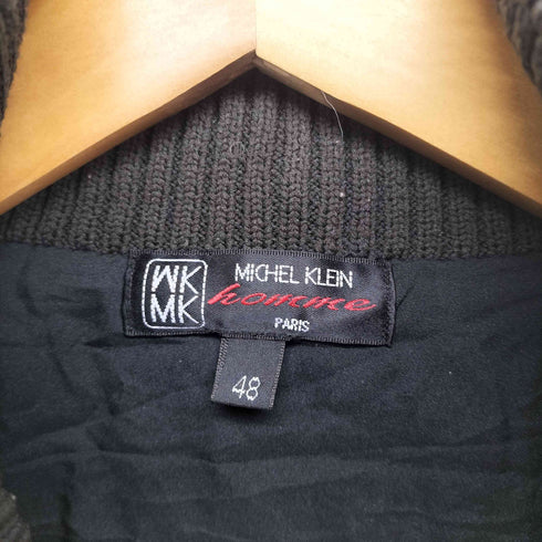 ミッシェルクラン MICHEL KLEIN フェイクスウェードニット切替フーデッドジップアップジャケット y2k メンズ JPN:48