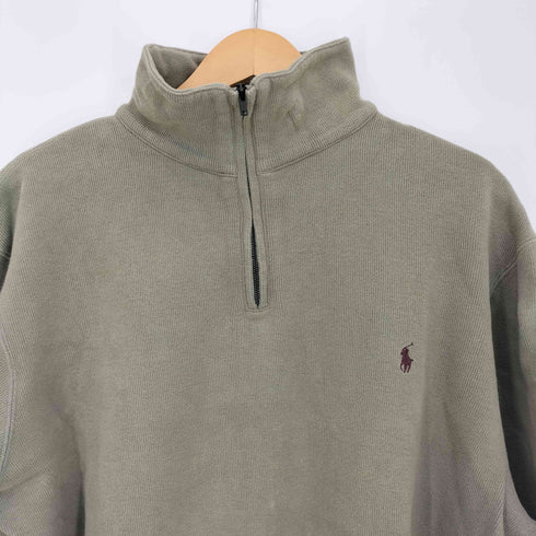 ポロバイラルフローレン Polo by RALPH LAUREN ポニー刺繍 コットン ハーフジップスウェット メンズ LL