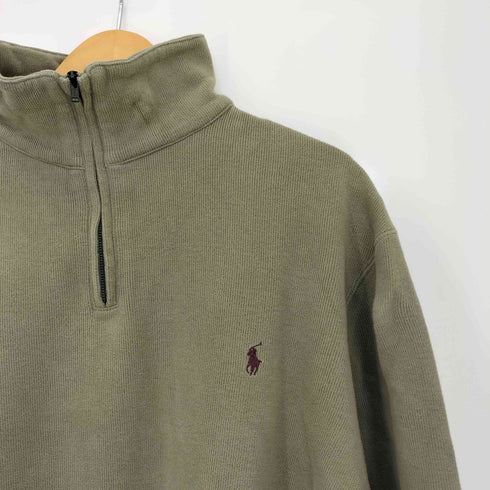 ポロバイラルフローレン Polo by RALPH LAUREN ポニー刺繍 コットン ハーフジップスウェット メンズ LL