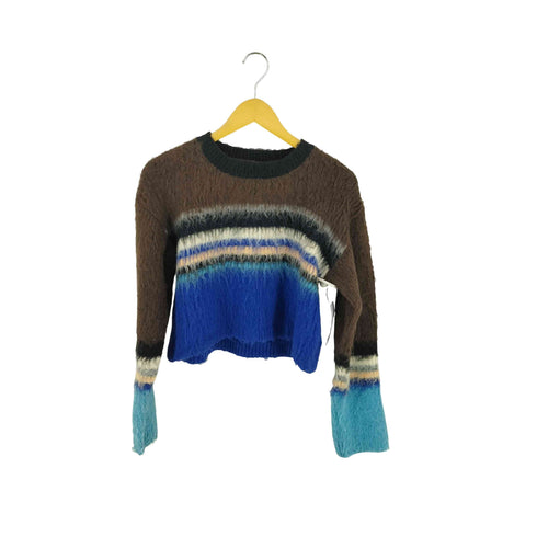 メゾンスペシャル MAISON SPECIAL Multi Border Short Length Knit Tops レディース FREE
