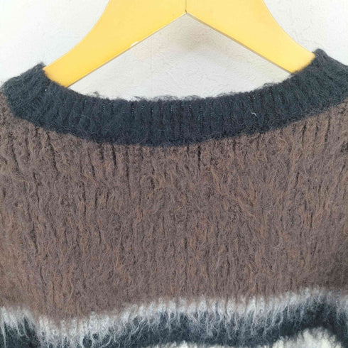 メゾンスペシャル MAISON SPECIAL Multi Border Short Length Knit Tops レディース FREE
