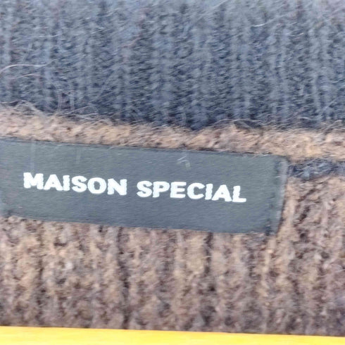 メゾンスペシャル MAISON SPECIAL Multi Border Short Length Knit Tops レディース FREE