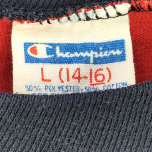 チャンピオン Champion 70s バータグ USA製 キャラクター リンガーTシャツ レディース import:L