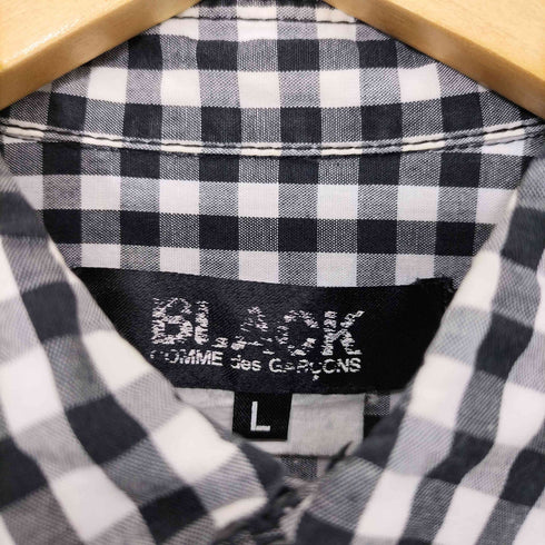 ブラックコムデギャルソン BLACK COMME des GARCONS AD2008 ギンガムチェック レギュラーカラー シャツ メンズ JPN:L