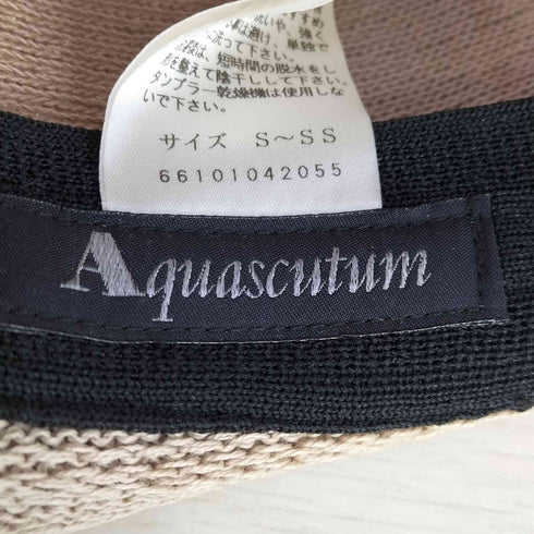 アクアスキュータム AQUASCUTUM コットン混 リネン ハット メンズ S-SS