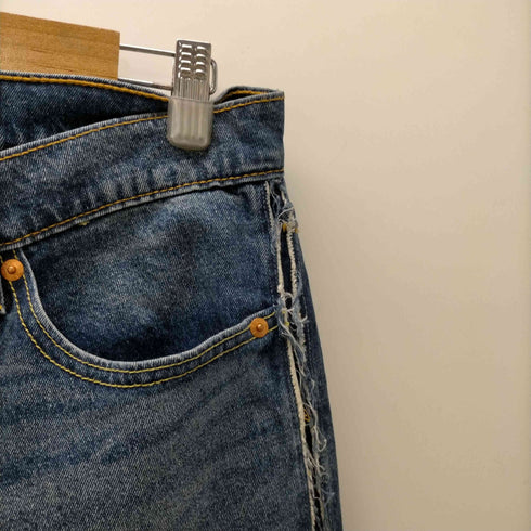 リーバイス Levis サイド ほつれ加工 裾カットオフ スリム ストレート デニム パンツ メンズ W31 L32