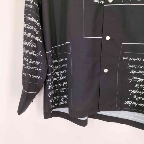 オープンカラーL/S ポリシャツ メンズ