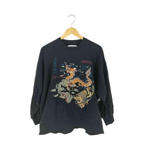 メゾンスペシャル MAISON SPECIAL クレイジードラゴン刺繍プライムオーバースウェット レディース 00