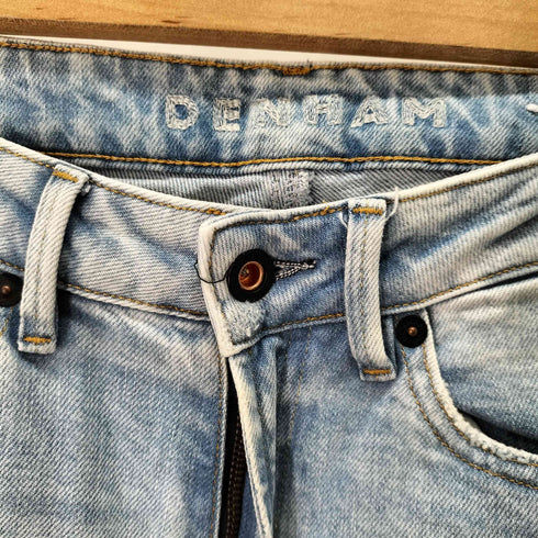 デンハム DENHAM HEIDI STRAIGHT FIT パッチワーク ストレートデニム レディース US:26-27