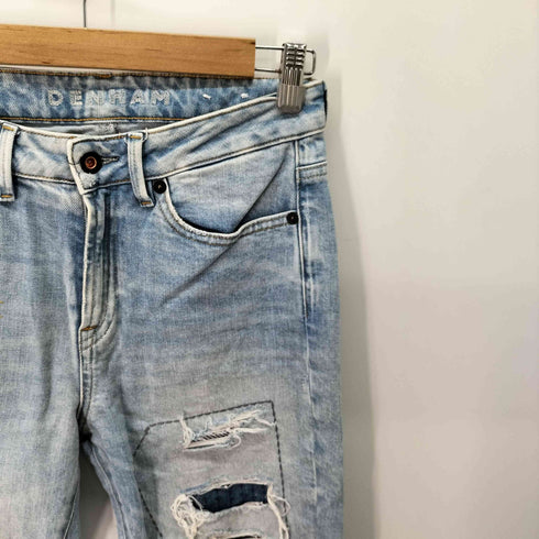 デンハム DENHAM HEIDI STRAIGHT FIT パッチワーク ストレートデニム レディース US:26-27