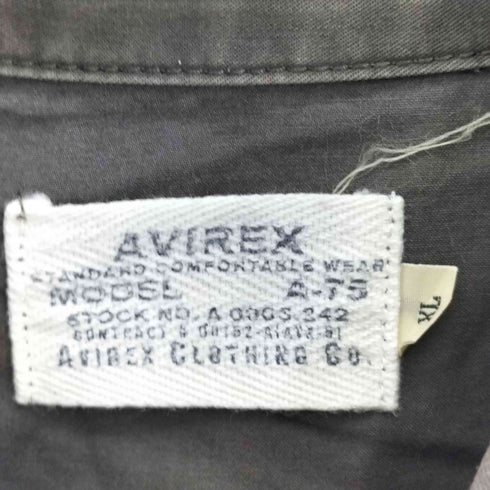 アヴィレックス AVIREX A-75 ワッペン ミリタリーシャツ メンズ import:XL