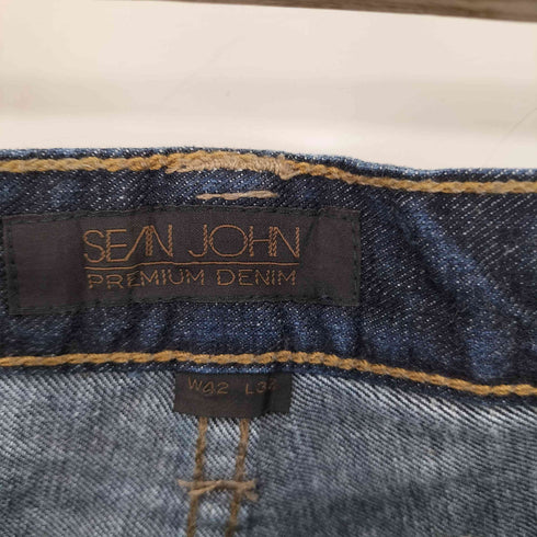 ショーンジョン Sean john ジップフライ インディゴ ワイド デニムパンツ メンズ W42 L32