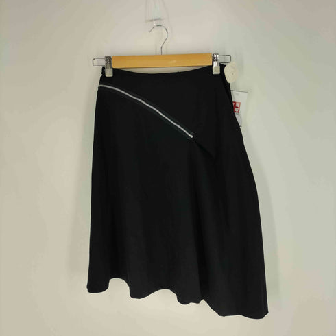 トリココムデギャルソン tricot COMME des GARCONS AD1999 00SS アシメ 変形 ジップ ウールギャバ フレアスカート レディース JPN:S
