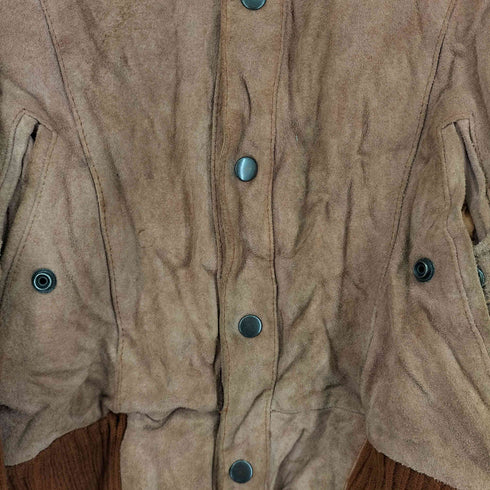 CHRISTOPHER RAND 80S スエード切り替え ニットジャケット メンズ import:L