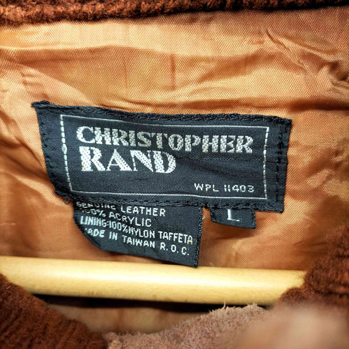 CHRISTOPHER RAND 80S スエード切り替え ニットジャケット メンズ import:L
