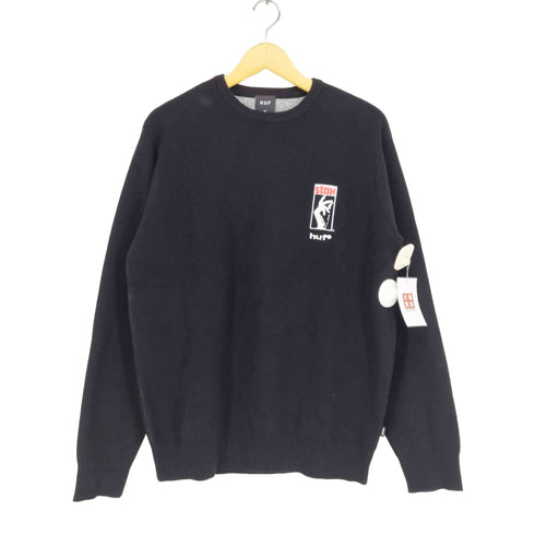 ハフ HUF 25AW X ISAAC HAYES BLACK MOSES KNIT SWEATER メンズ import:M