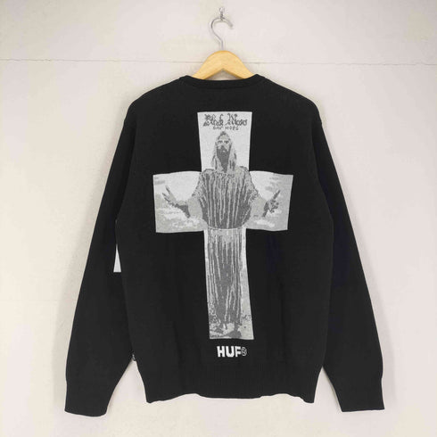 ハフ HUF 25AW X ISAAC HAYES BLACK MOSES KNIT SWEATER メンズ import:M