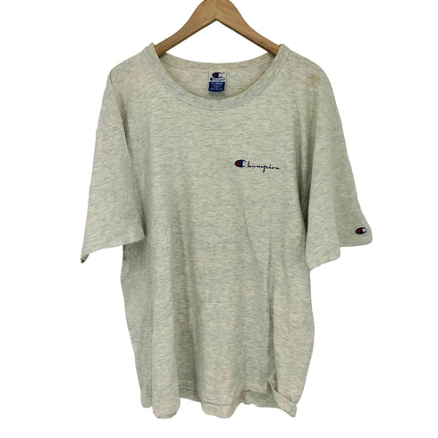 チャンピオン Champion 90-00S 青刺繍タグ後期 フロントロゴクルーネックTシャツ メンズ import:XL
