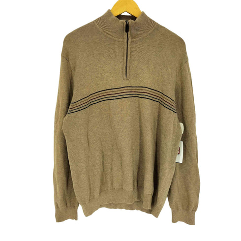エディーバウアー Eddie Bauer ラインデザイン ハーフジップ ニット セーター メンズ JPN:L